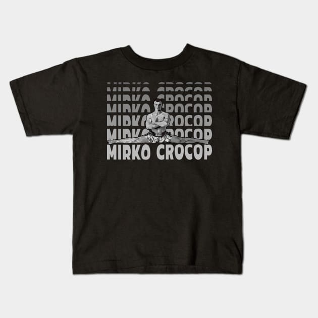 Mirko Crocop BW Kids T-Shirt by FightIsRight